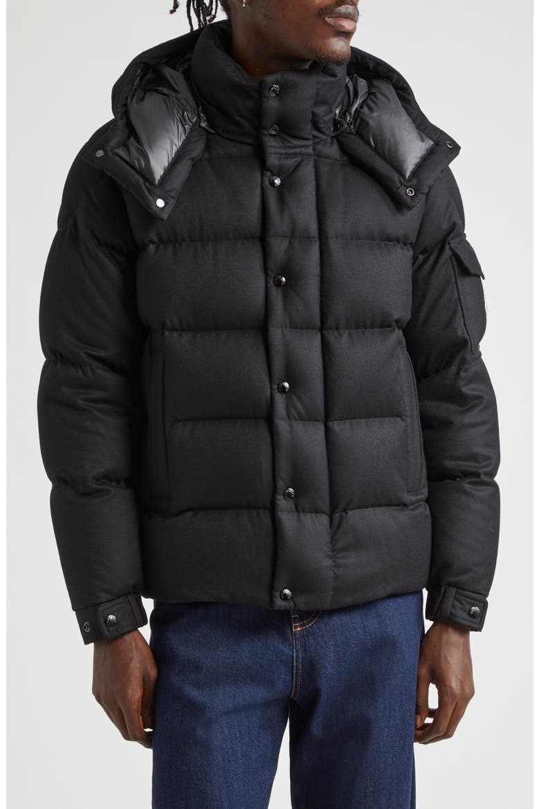 Vezere Down Puffer Jacket with Removable Hood, Main, color, BLACK