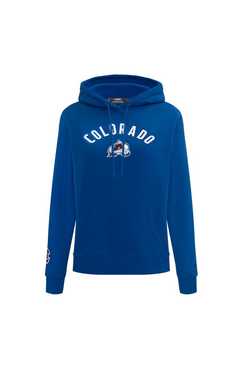 PRO STANDARD Women's Pro Standard Navy Colorado Avalanche Classic Chenille Pullover Hoodie, Alternate, color,