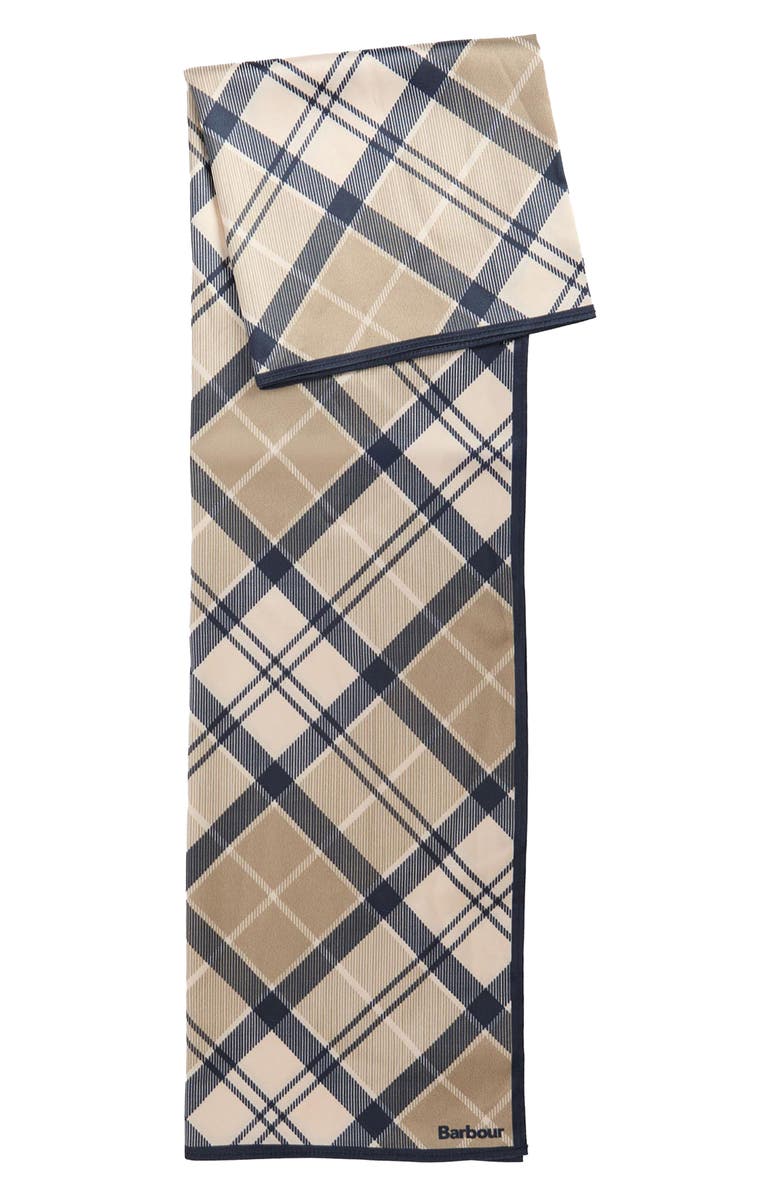Barbour Kinsale Tartan Square Scarf, Alternate, color, Dress Indigo Tartan