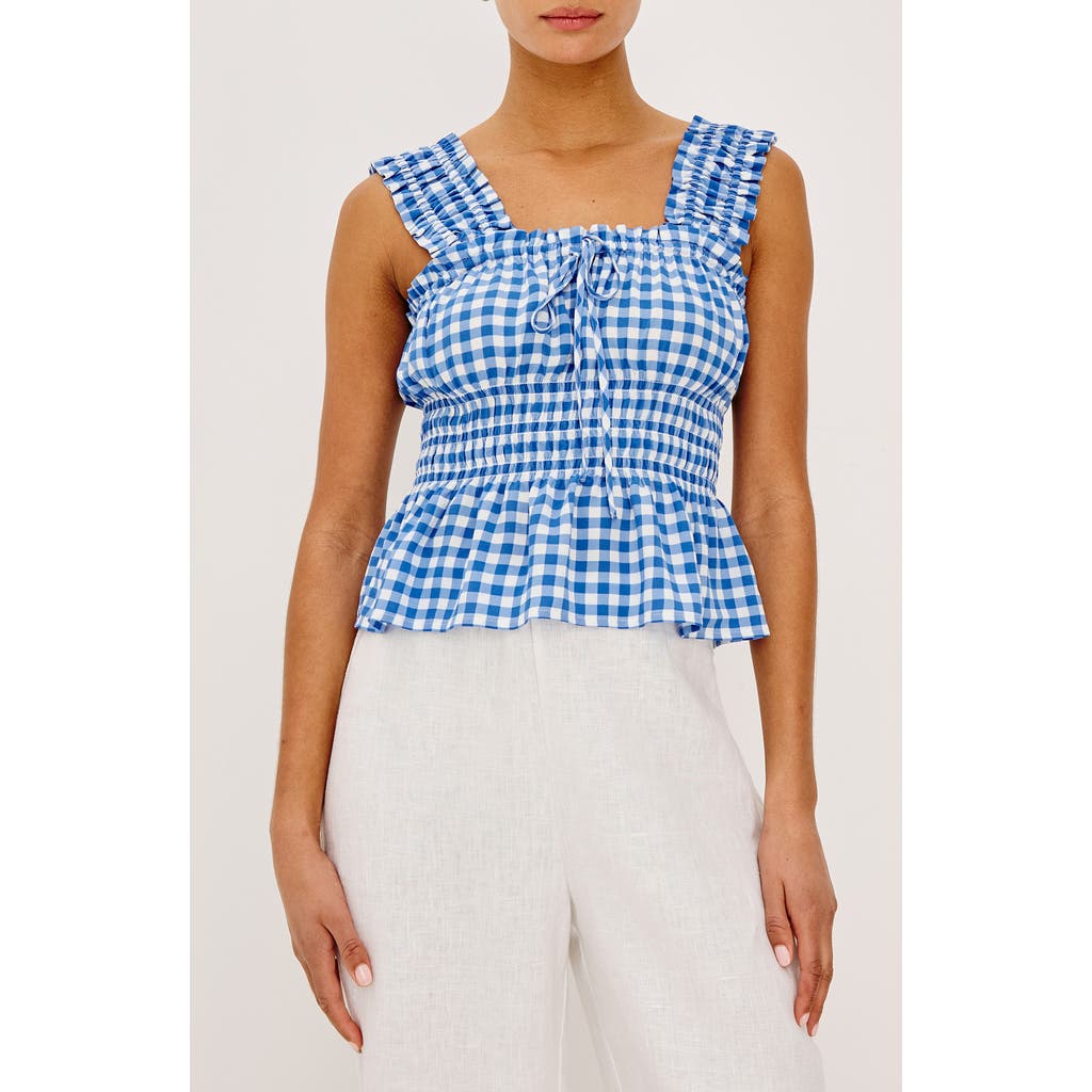 Rails x Giadzy Donna Gingham Sleeveless Top in Azure Gingham at Nordstrom, Size X-Large