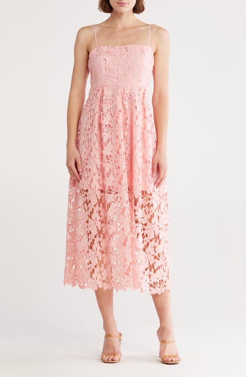 Floral Lace Midi Dress