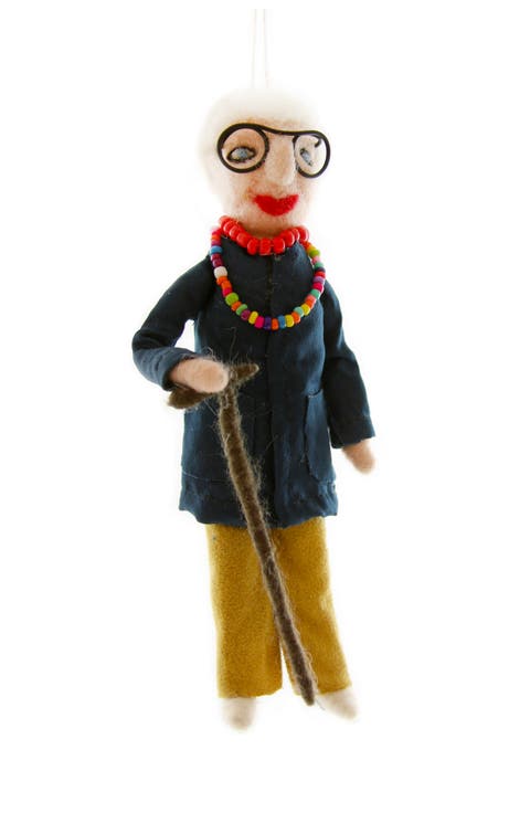 Iris Apfel Felt Ornament
