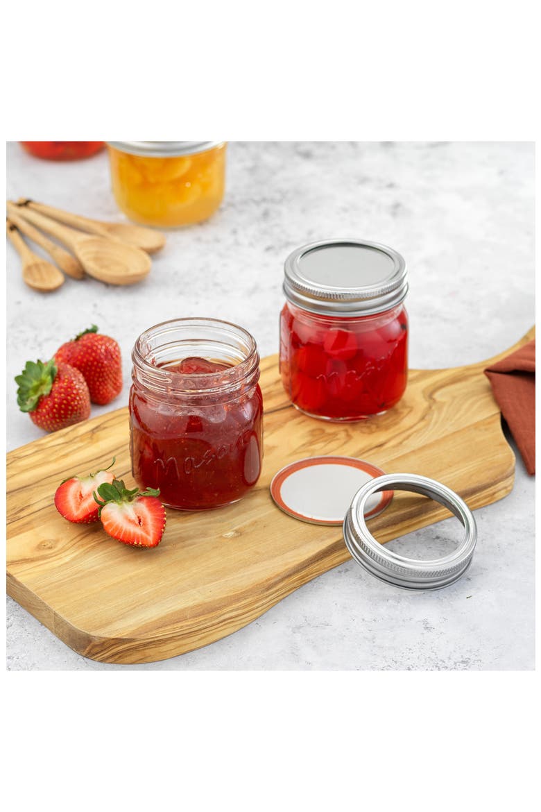 42-Piece Mason Jars with Airtight Lids, Alternate, color, CLEAR