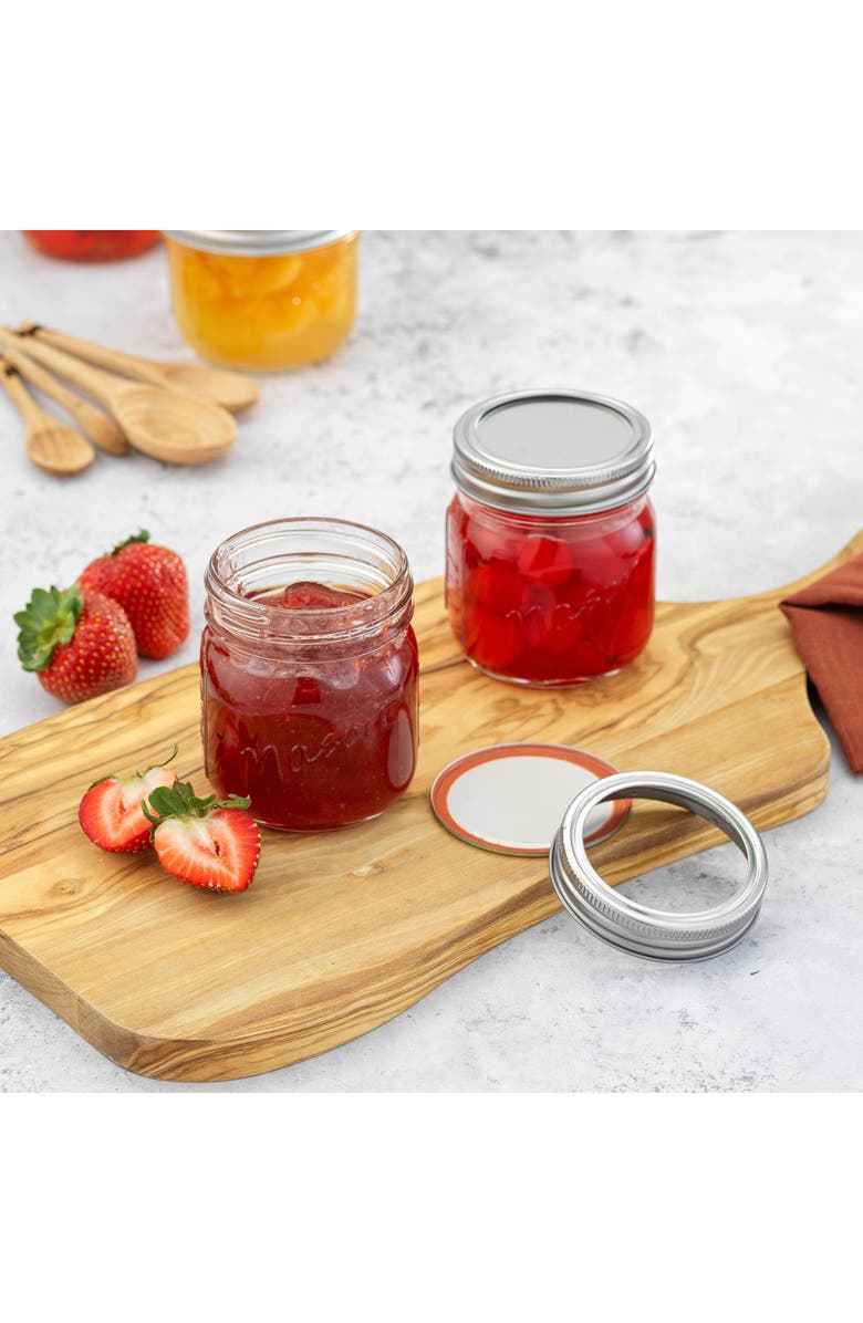 JoyJolt 42-Piece Mason Jars with Airtight Lids, Alternate, color,