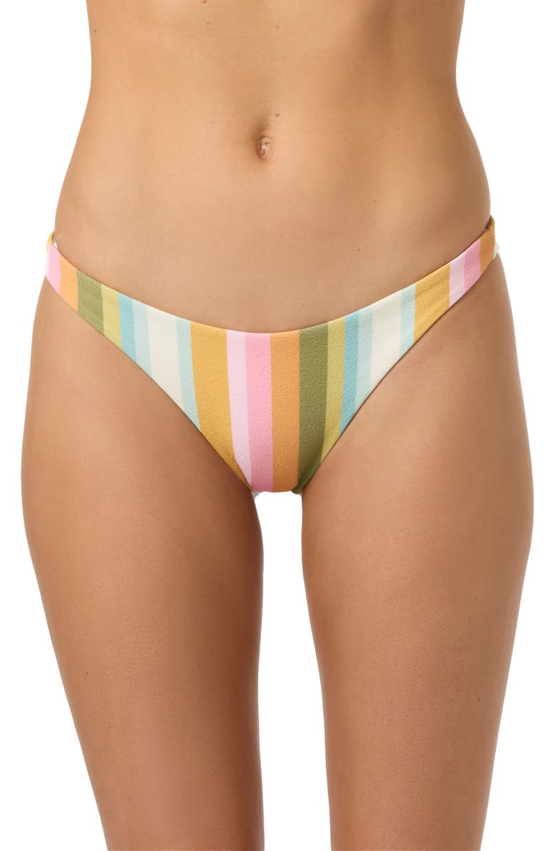 O'Neill Low Tide Hermosa Bikini Bottoms, Main, color, Pink Multi Colored
