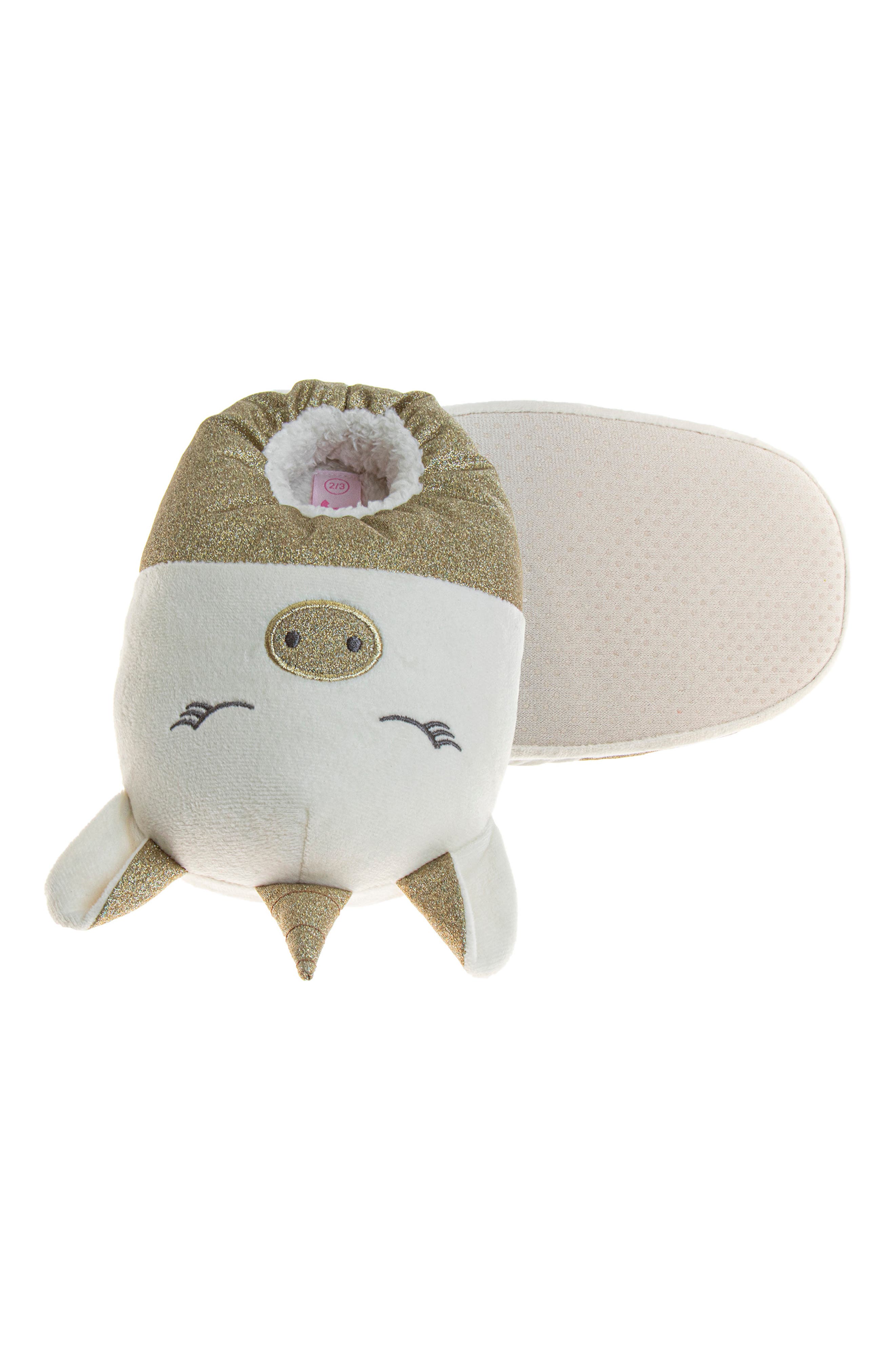 JOSMO Kids' Unicorn Slipper, Alternate, color, Beige Gold