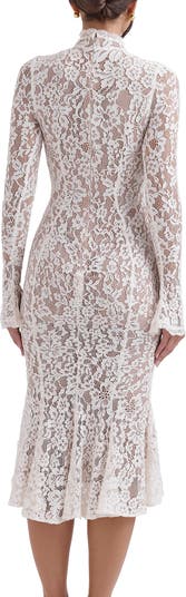 Sophia Long Sleeve Lace Midi Dress
