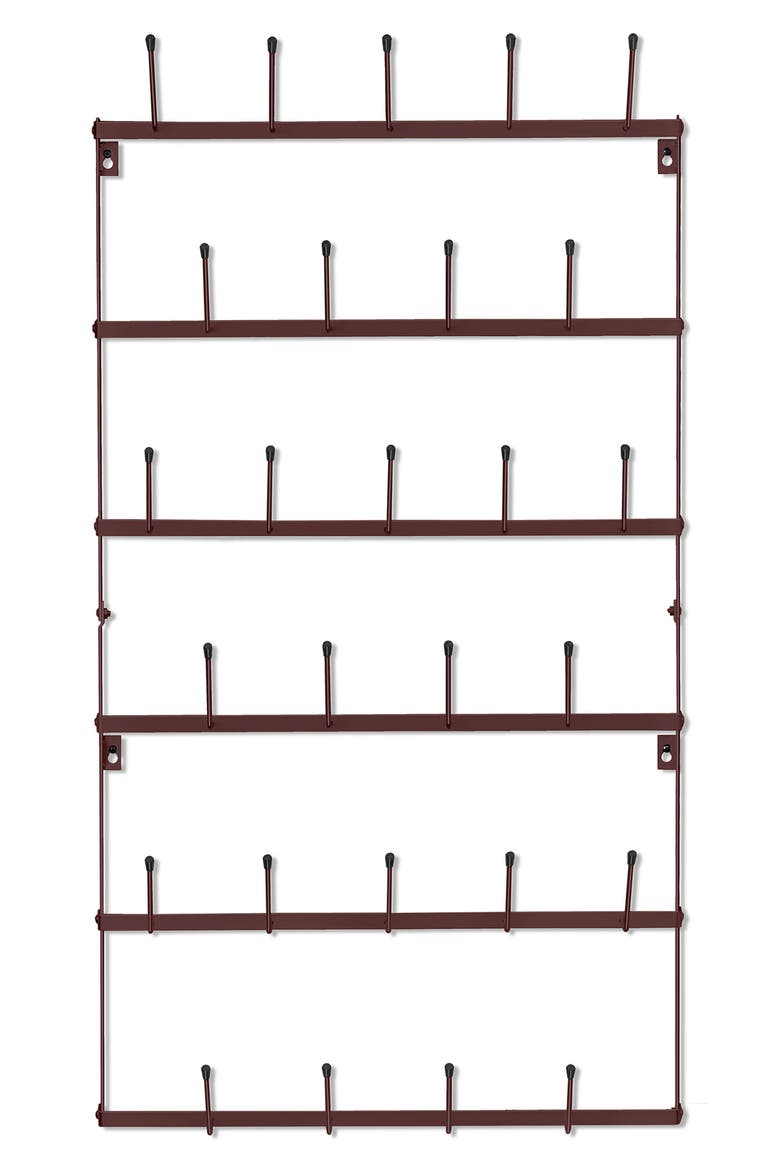Large 6-Tier Metal Mug Rack, Main, color, BROWN
