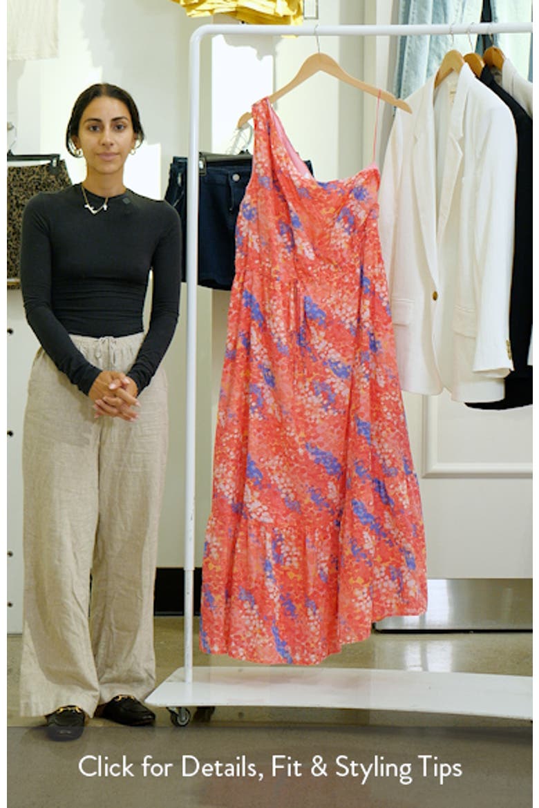 Leah Abstract Elya One-Shoulder Cotton Maxi Dress video