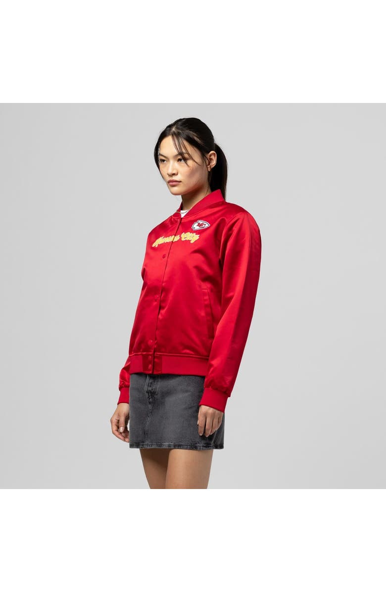 Mitchell & Ness Women's Mitchell & Ness  Red Kansas City Chiefs Full-Snap Satin Jacket, Main, color, Red
