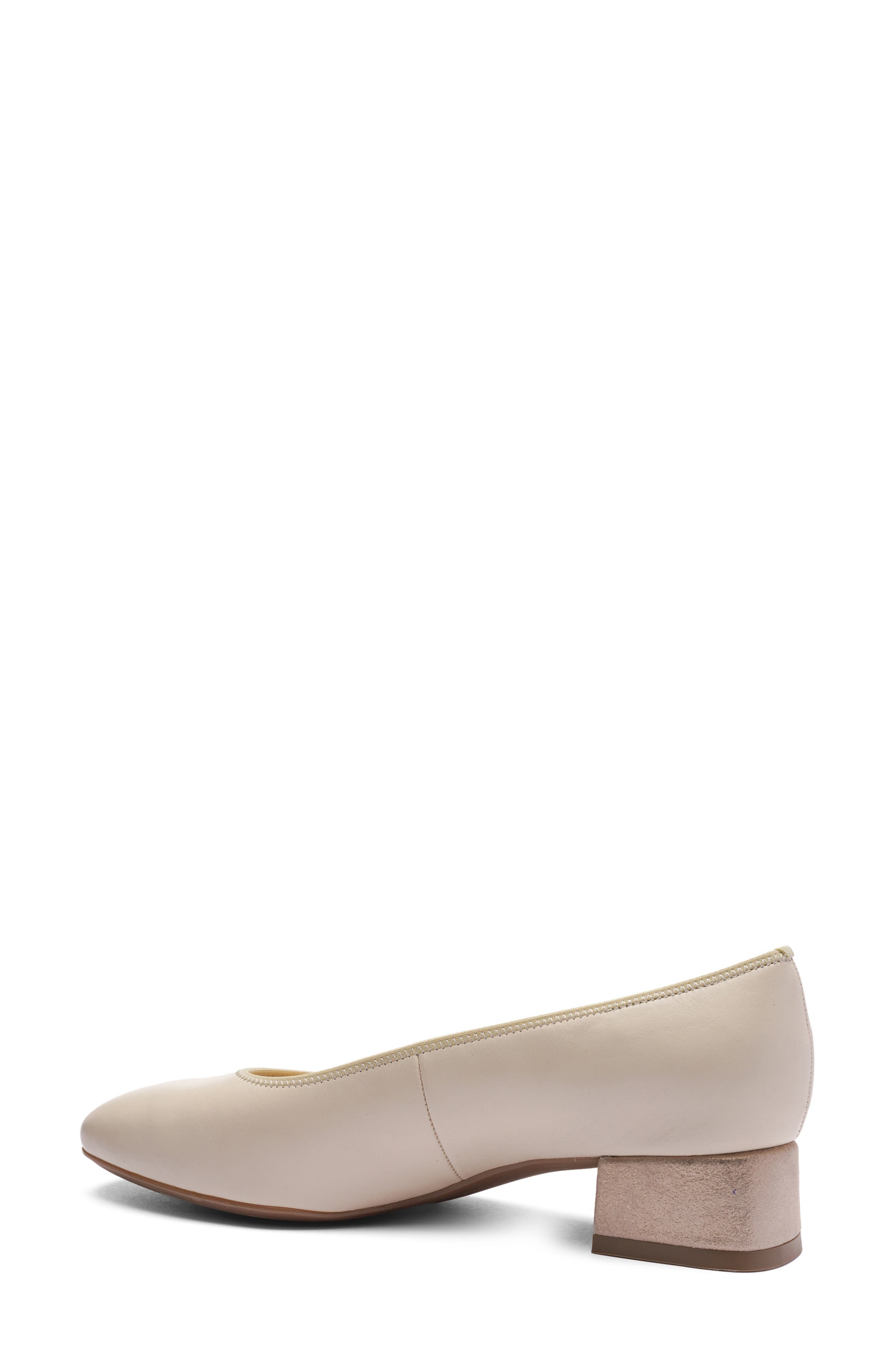 Gypsum Block Heel Pump, Alternate, color, MARMOR/ SHELL