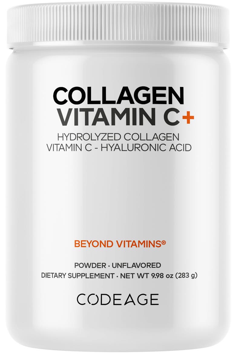 Collagen Peptides Powder + Vitamin C, Main, color, White