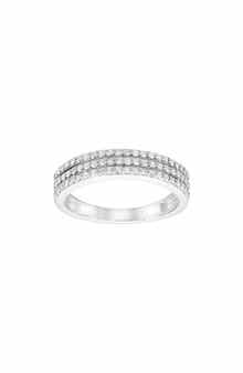 Frankie & Zoe 3-Row Diamond Band Ring