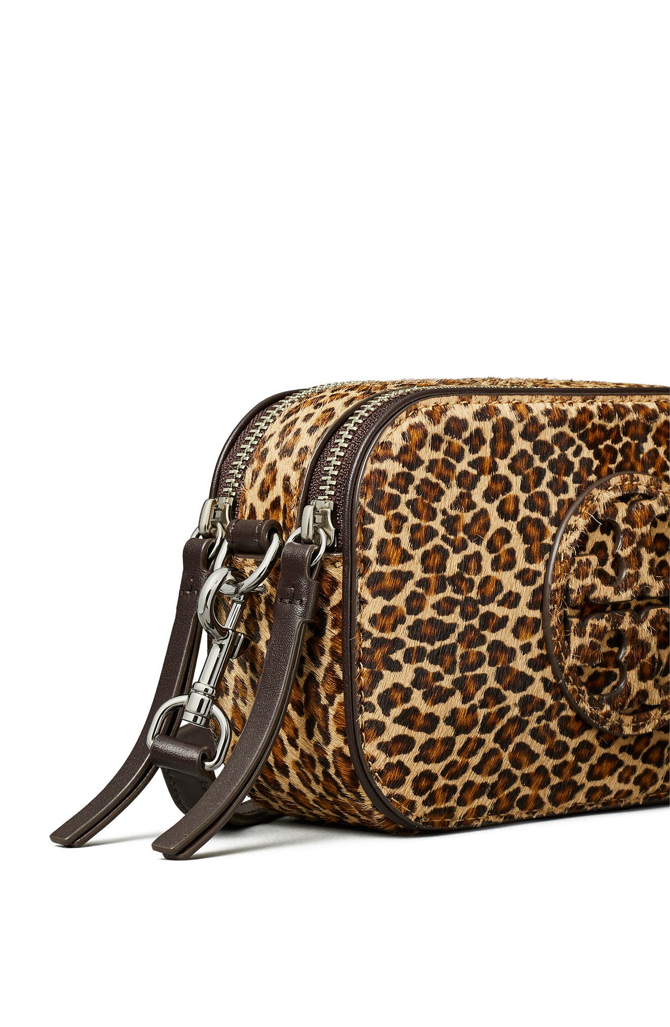 Tory Burch Mini Miller Leopard Print Genuine Calf Hair Crossbody Bag, Alternate, color, Multi