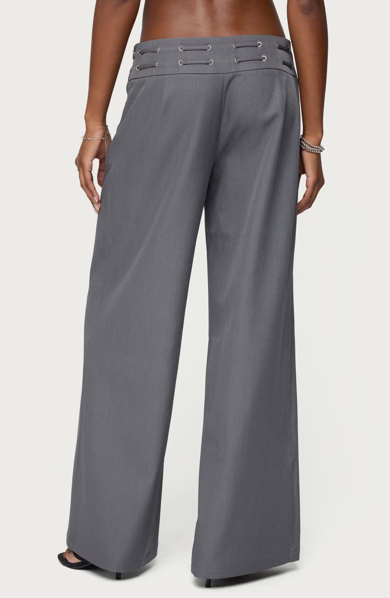 EDIKTED WIllard Baggy Belted Lace-Up Pants, Alternate, color, Dark-Gray