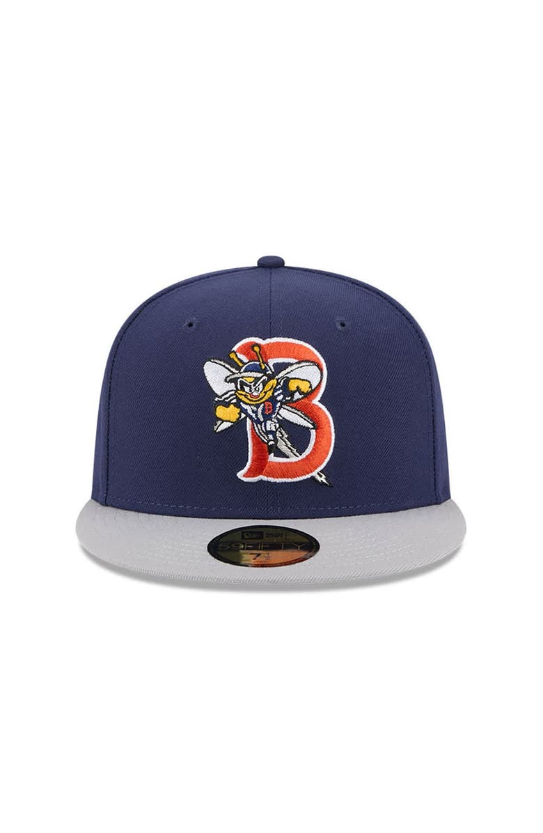 New Era Men's New Era  Navy Binghamton Rumble Ponies Theme Nights 59FIFTY Fitted Hat, Alternate, color, 