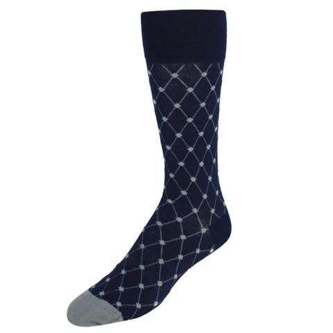 Ciel Diamon Patterned Mid-Calf Merino Wool Socks (1 Pair)