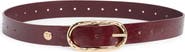 Steve Madden Oval Buckle Patent Faux Leather Belt
