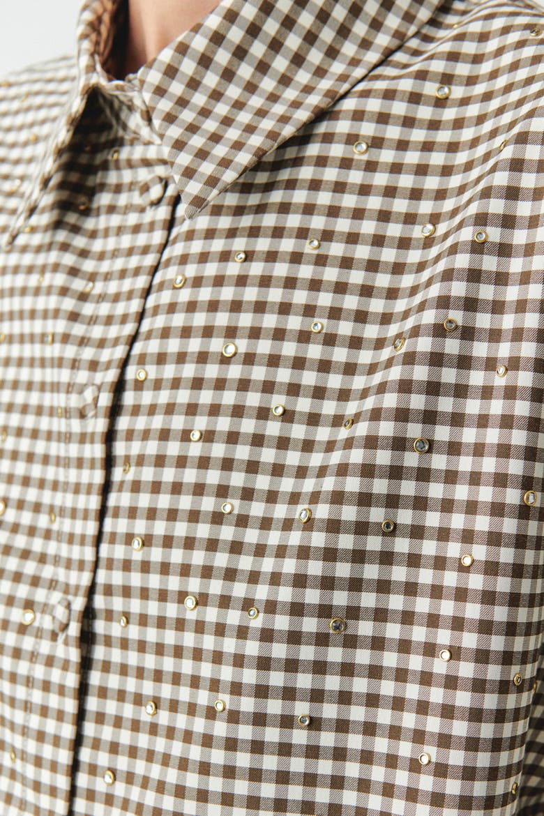 Jamie Plaid Shirt, Alternate, color, Brown