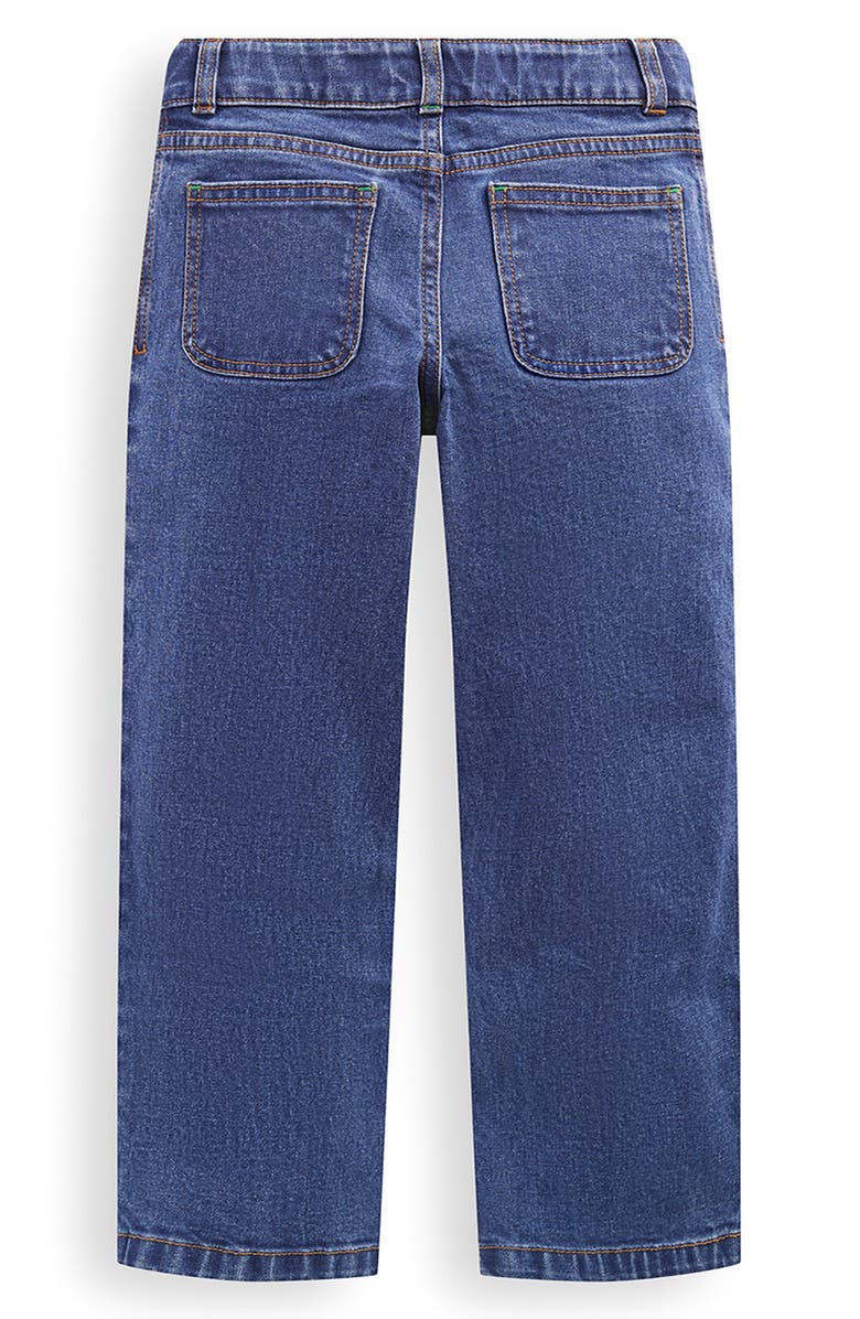 Mini Boden Kids' Patch Pocket Jeans, Alternate, color, Midwash Denim