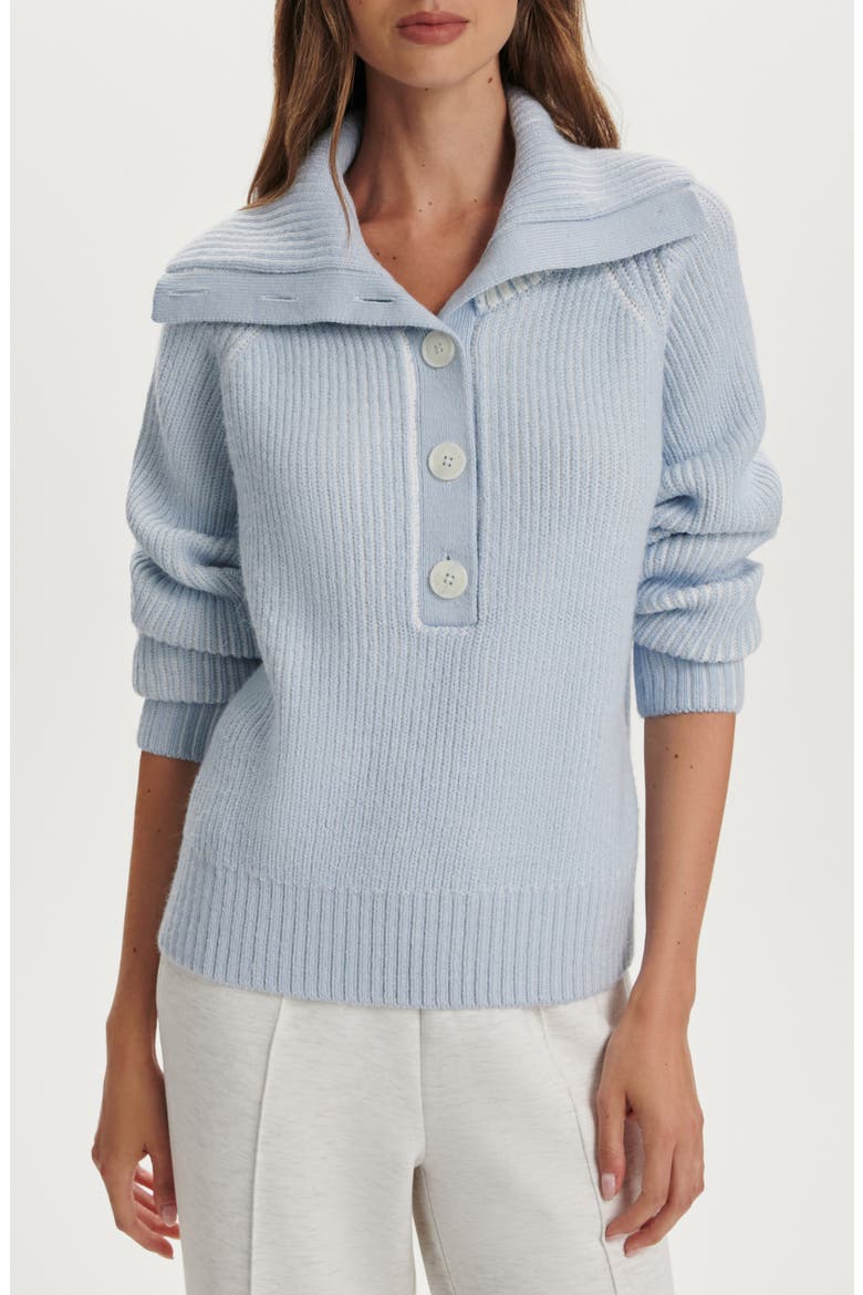 Filey Mix Rib Sweater, Main, color, MIST BLUE
