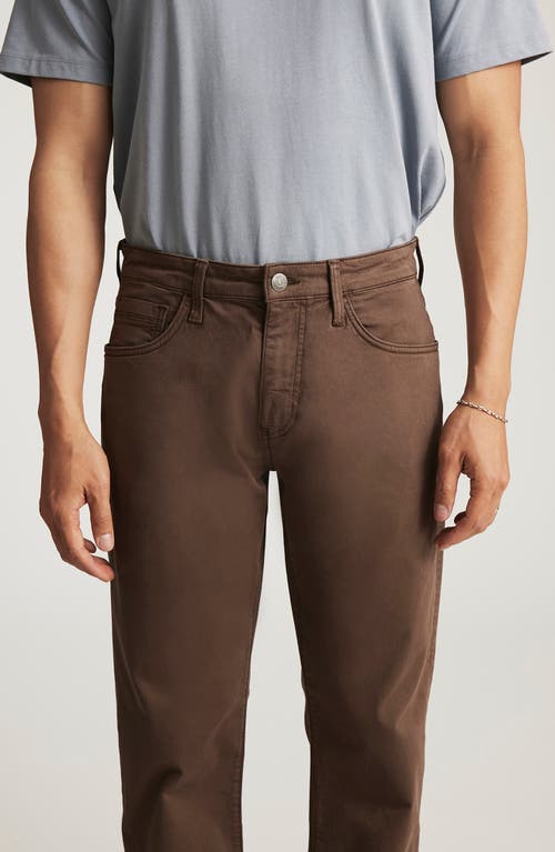 Mavi Jeans Zach Straight Leg Twill Pants In Brown