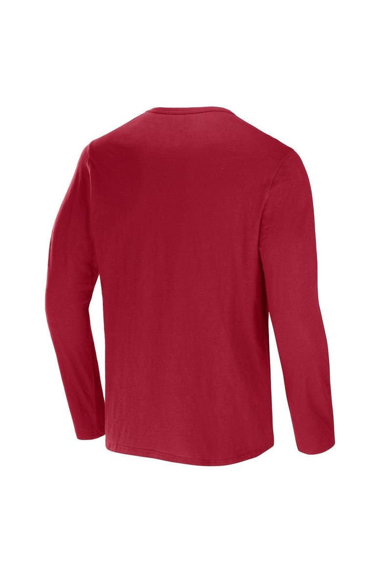 Men's NFL x Darius Rucker Collection by Fanatics Cardinal Arizona Cardinals Slub Jersey Henley Long Sleeve T-Shirt, Alternate, color, Cardinal