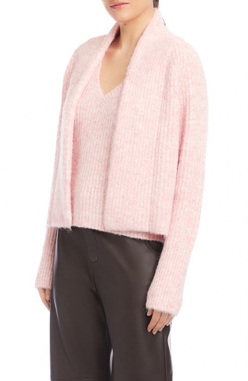 Fifteen Twenty Cely Open Front Cardigan In Pink