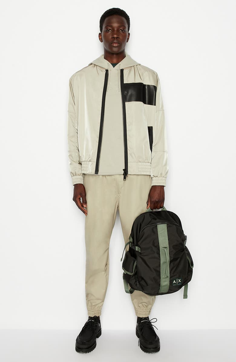 Armani Exchange Embossed Logo Fleece Hoodie, Alternate, color, 