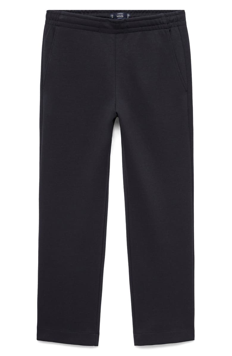 MANGO Knit Drawstring Pants, Alternate, color, Navy