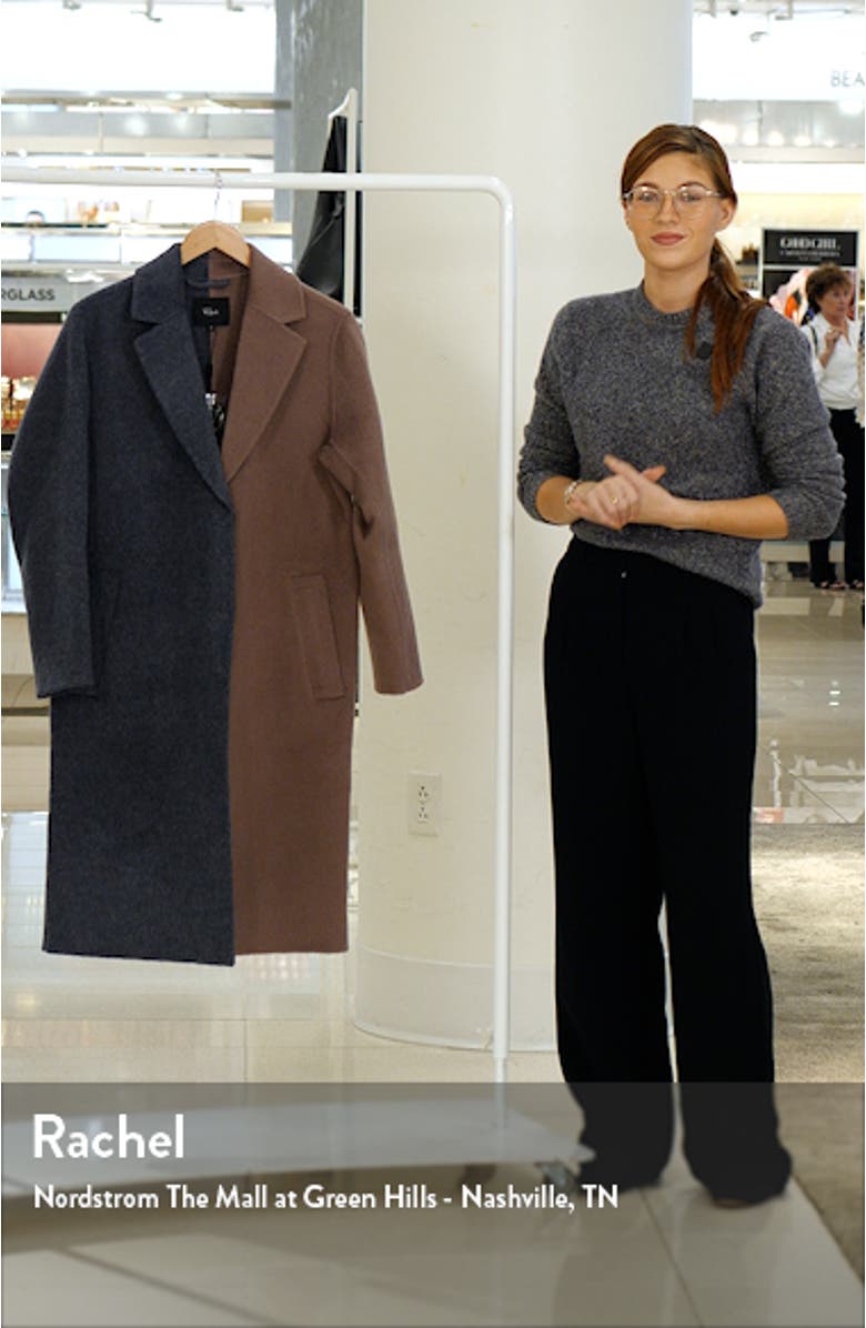 Lore Two-Tone Wool Blend Coat, sales video thumbnail