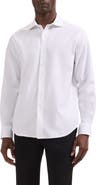 Bugatchi Axel Check Jacquard Cotton Button-Up Shirt