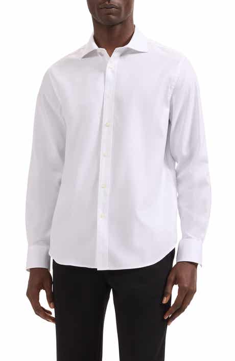 Bugatchi Axel Check Jacquard Cotton Button-Up Shirt