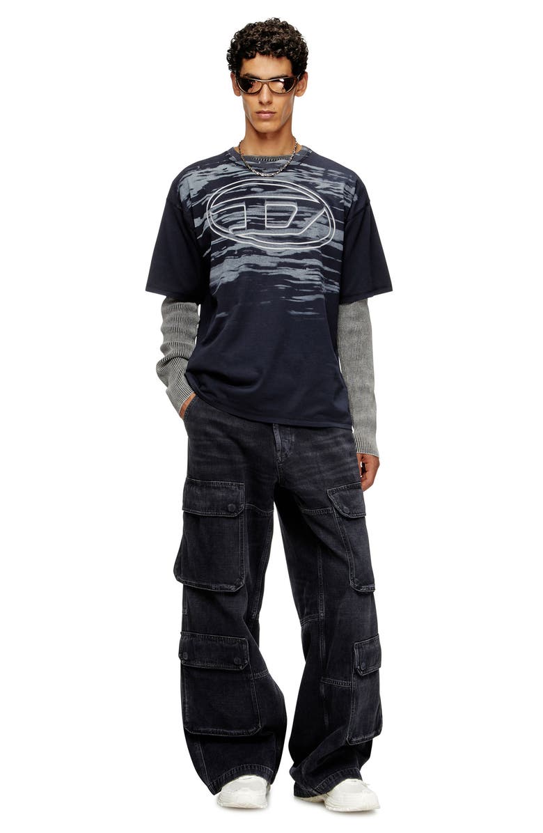 DIESEL<sup>®</sup> T-Boxt-T5 Logo Cotton Graphic T-Shirt, Alternate, color, Midnight