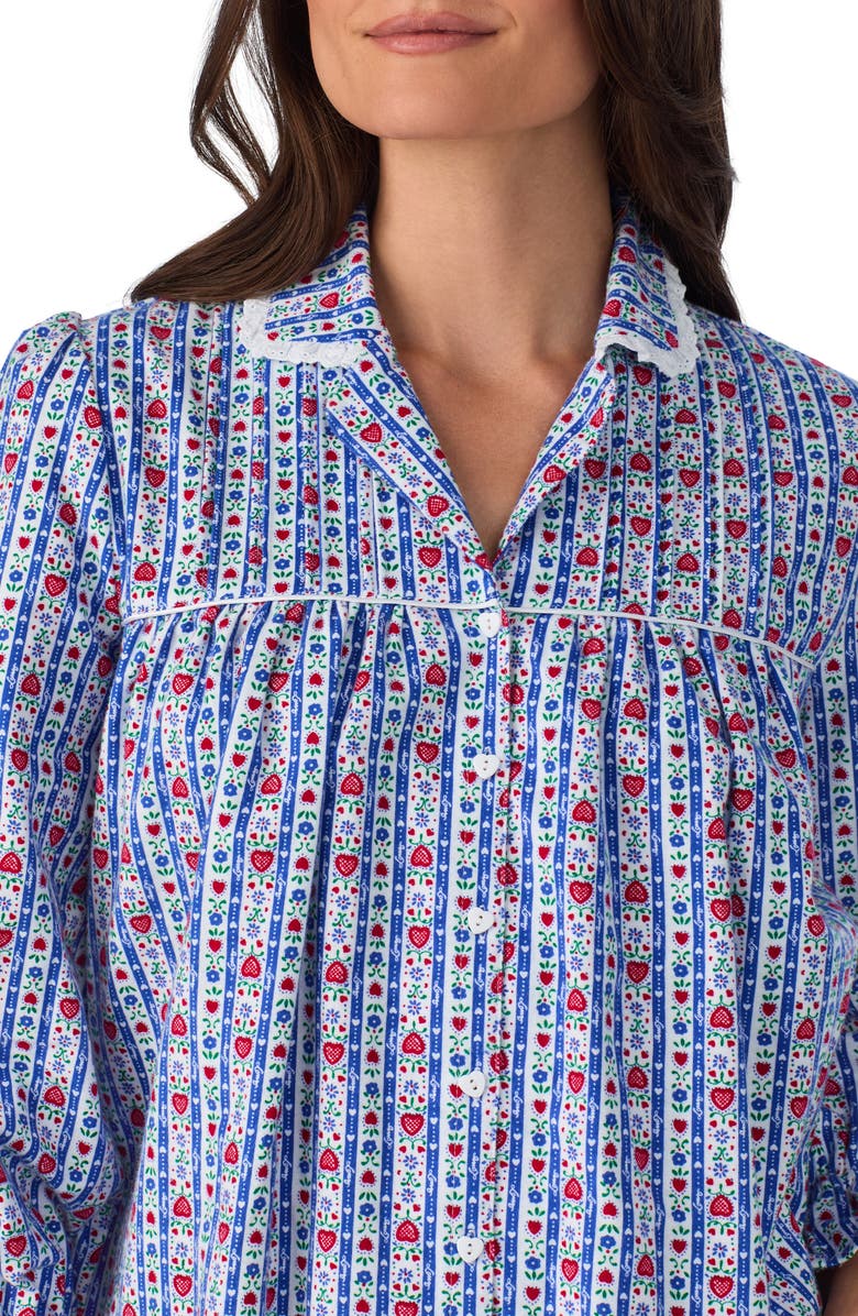 Lanz of Salzburg Flannel Nightgown, Alternate, color, Bluemulti