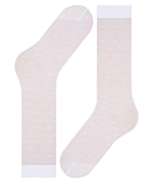 Falke Dot 15 Denier Sheer Knee High Socks In Pink