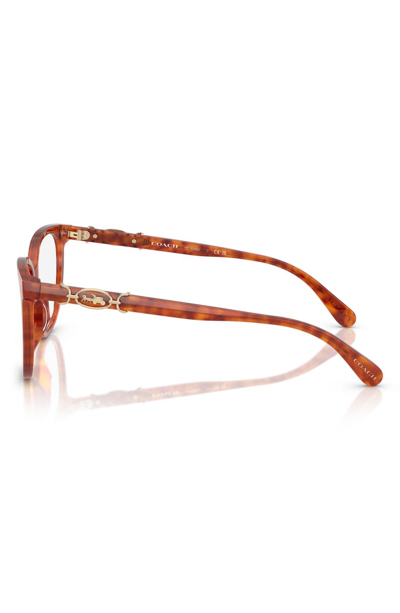 COACH 54mm Square Optical Glasses, Alternate, color, Peach