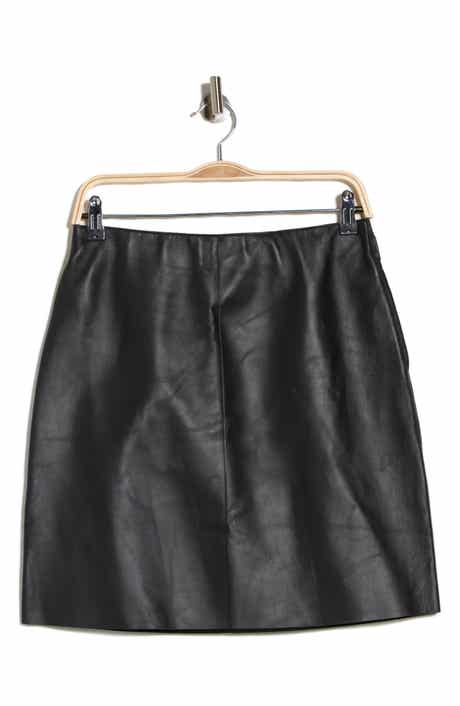 Longchamp Lambskin Leather Miniskirt