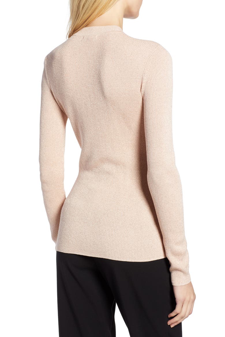 x Atlantic-Pacific Ribbed Shimmer Top, Alternate, color, PINK GLOW