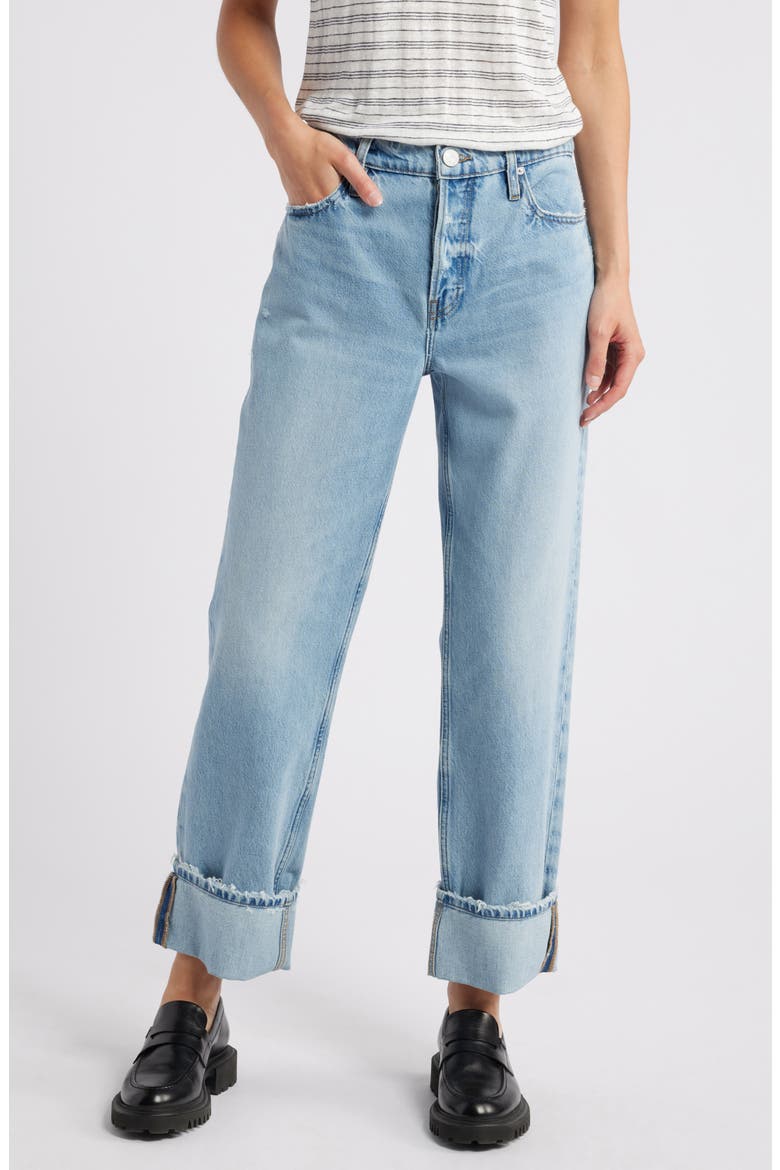 The Slouchy Cuffed Wide Leg Jeans, Main, color, ZIGGY