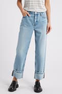 FRAME The Slouchy Cuffed Wide Leg Jeans