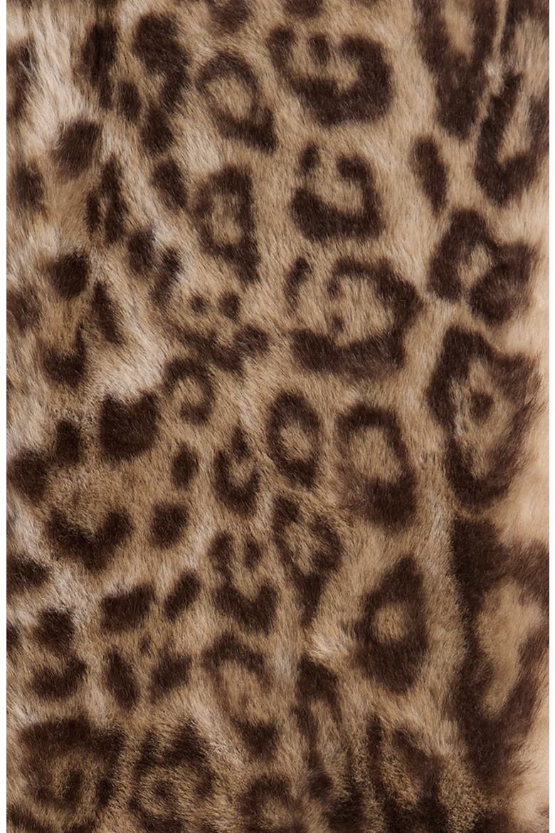 Kai Leopard Print Pluche™ Faux Fur Pull-Through Scarf, Alternate, color, LIGHT LEOPARD