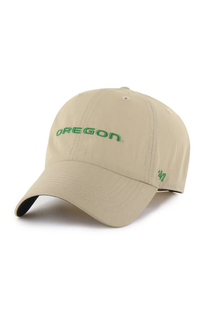 '47 Men's '47 Khaki Oregon Ducks Clean Up brrr° Adjustable Hat, Main, color, Khaki