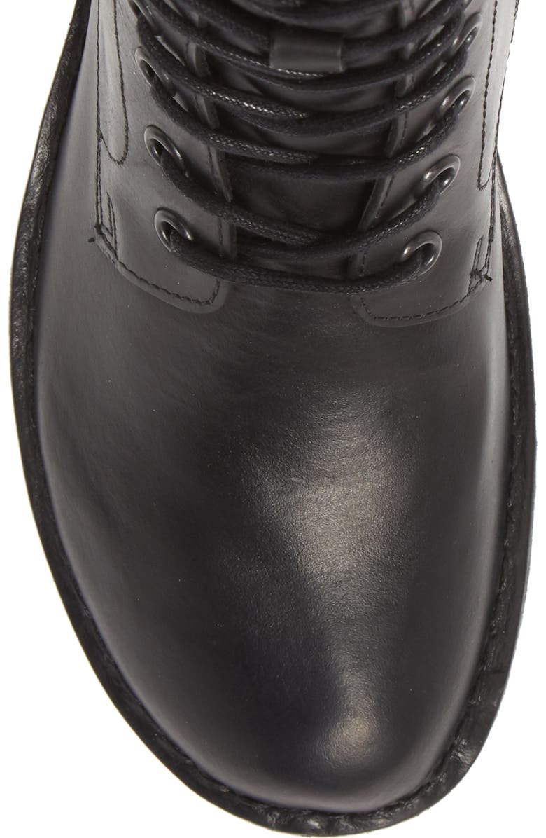 Fly London Milu Lace-Up Leather Boot, Alternate, color, Black Leather