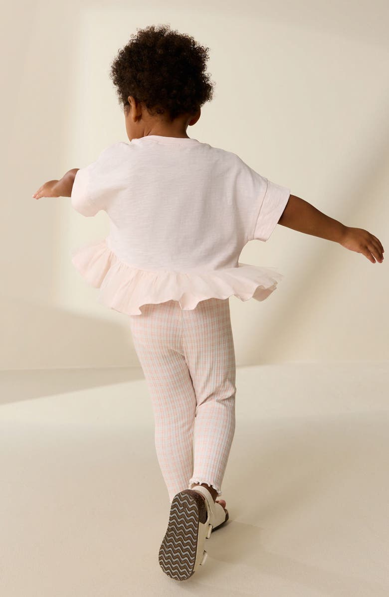 NEXT Kids' Ballerina Peplum Top & Leggings Set, Alternate, color, Pink