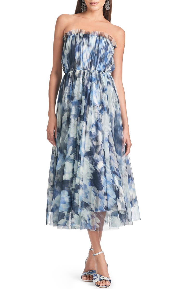 Sachin & Babi Marni Strapless Tulle Cocktail Dress, Main, color, 