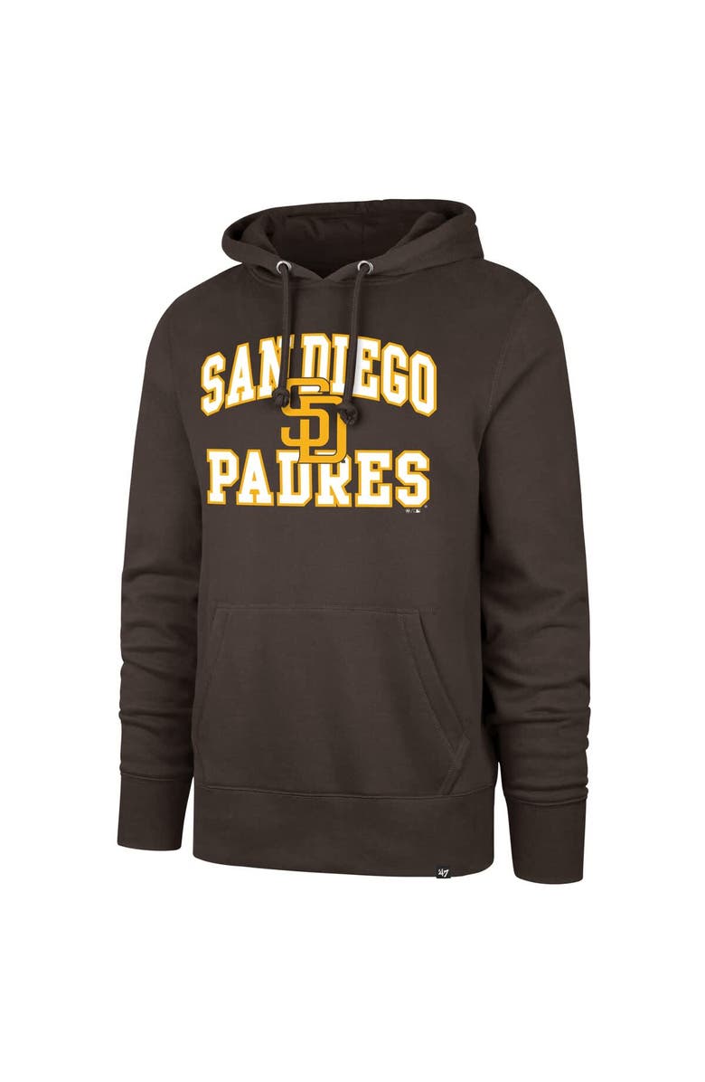 '47 Men's '47 Brown San Diego Padres Velocity Headline Pullover Hoodie, Alternate, color, Brown