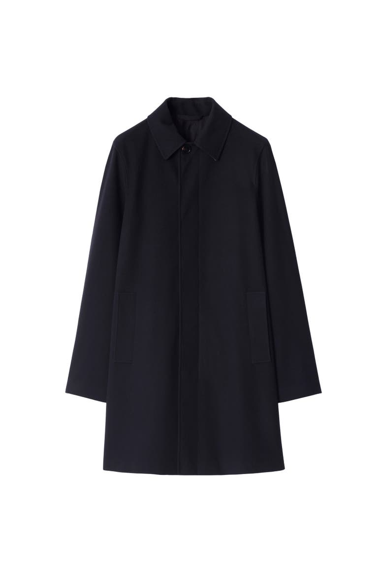 Mid-length Cashmere Car Coat, Alternate, color, Navy