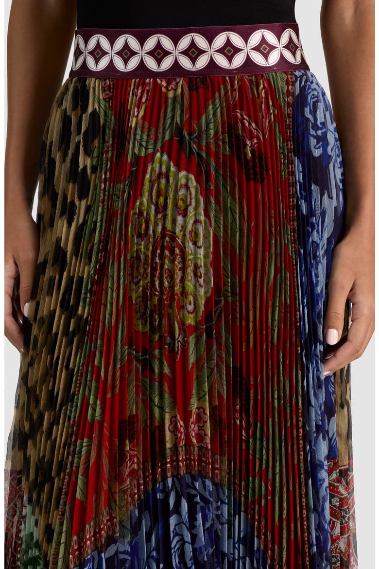 Katz Pleated Maxi Handkerchief Hem Skirt, Alternate, color, OFF THE GRID LG