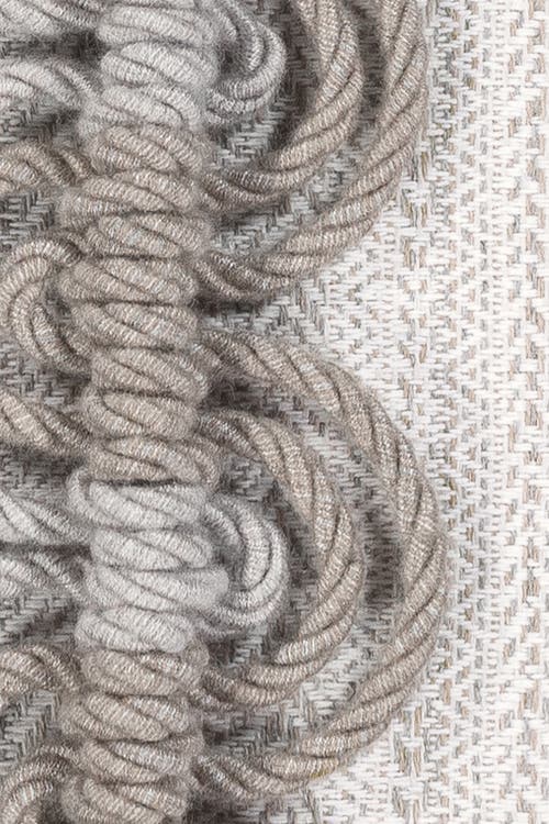 Elaine Smith Dressage Pebble Hand Macrame Indoor & Outdoor Woven Accent Pillow